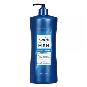 Suave Mens Ocean Charge Refreshing 2 in 1 Shampoo and Conditioner 28Oz (828ml)