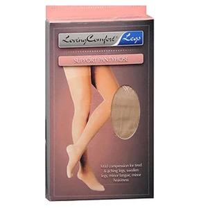 Loving Comfort Support Pantyhose Closed Toe 20 to 30mmHg  X Tall Beige 1Ea