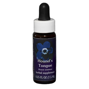Flower Essence Services Hounds Tongue Dropper Supplement for Body Mind Wellness 0.25Oz (7.5ml)