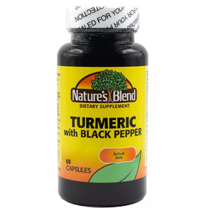 Natures Blend Turmeric with Black Pepper Capsules for Antioxidant Support 60Ea