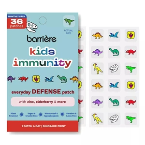 Barriere Kids Immunity Defense Dinosaur Patches for Immune Health and Seasonal Sniffle Support 36Ea, Pack of 8