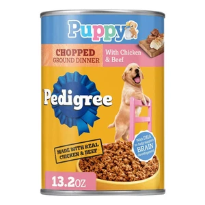 Pedigree Wet Food Chopped Ground Dinner Chicken and Beef Canned Dog Food 13.2Oz (375g)