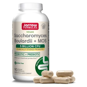Jarrow Formulas Saccharomyces Boulardii Plus MOS Probiotics Veg Capsules Support Digestive and Gut Health 90Ea
