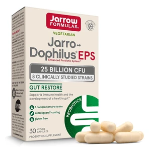 Jarrow Formulas Jarro Dophilus EPS 25 Billion CFU Probiotics Supplement Veg Capsules Support Immune and Gut Health 30Ea