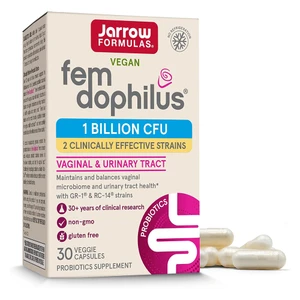 Jarrow Formulas Fem Dophilus 1 Billion CFU Probiotics Veg Capsules Vaginal and Urinary Tract Support 30Ea