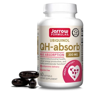 Jarrow Formulas QH Absorb Ubiquinol 200mg CoQ10 Max Absorption Softgels Support Heart Health 60Ea