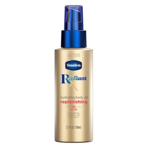 Vaseline Radiant X Replenishing and Hydrating Body Oil for Skin Hydration Softness and Radiance 3.7Oz (109ml)