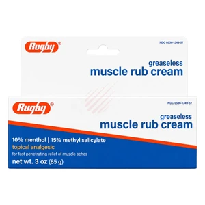 Rugby Muscle Rub Cream for Temporary Muscle and Joint Pain Relief 3Oz (85g)