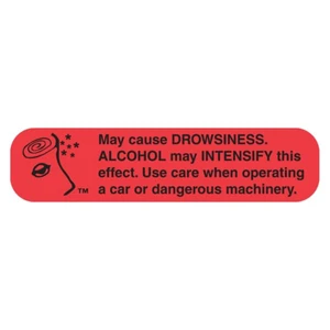 Apothecary Products Advisory Labels Medicine Reminder Red Prescription Stickers 1000Ea