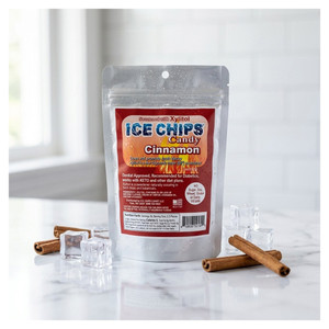 Ice Chips Cinnamon Candy Sweetened with Xlitol 2Oz (5.67g)