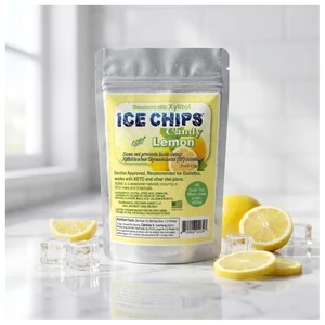 Ice Chips Lemon Candy Sweetened with Xlitol 2Oz (5.67g)