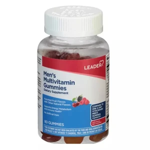 Leader Mens Multivitamin Gummies for Daily Nutritional and Overall Wellness Support 80Ea