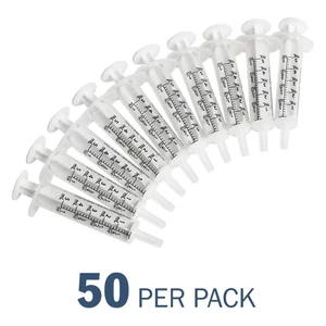 Apothecary Products Oral Syringe Liquid Medicine Dispenser Accurate Dosing 5mL 1 Tsp 50Ea