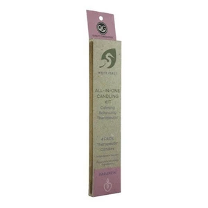White Egret All in One Candling Paraffin Kit for Calming Balancing Therapeutic Candles 4Ea
