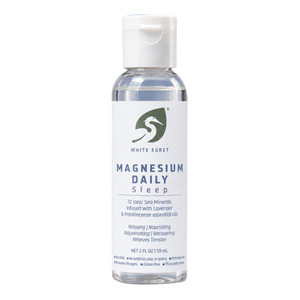 White Egret Magnesium Daily Recover Infused with Lavender Essential Oils for Relaxation and Rejuvenation Relieves Tension 2Oz (59ml)