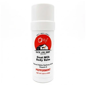 O My Bath and Body Goat Milk Body Balm Peppermint Deeply Hydrate Repair the Skin Natural 2.25Oz (64g)