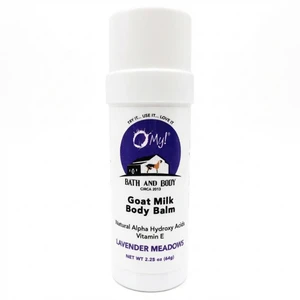 O My Bath and Body Goat Milk Body Balm Lavender Meadows Deeply Hydrate Repair the Skin Natural 2.25Oz (64g)