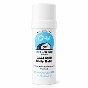 O My Bath and Body  Goat Milk Body Balm Fragrance Free Deeply Hydrate Repair the Skin Natural 2.25Oz (64g)
