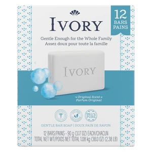 Ivory Gentle Enough for the Whole Family Original Scent 12Ea, 38Oz (2.38Lb)