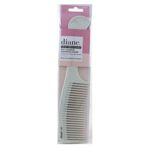Diane Shampoo Comb 8.75 Inch Handle White Detangles Wet Hair for All Hair Types 12Ea