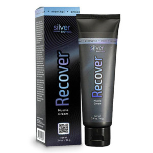 Silver Biotics Recover Muscle Cream Fast Absorbing Topical Cream Support Muscles and Joints 3.4Oz (96g)