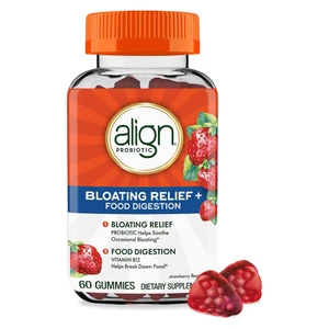 Align Probiotic Bloating Relief Plus Food Digestion Probiotics Gummies 60Ea