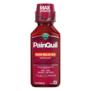 Vicks PainQuil Pain Relief Acetaminophen Black Cherry Flavor 12Oz (354ml)
