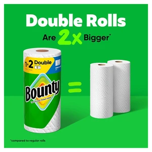 Bounty Paper Towels Double Plus Select-A-Size 25.2 Meter White Rolls 6Ea