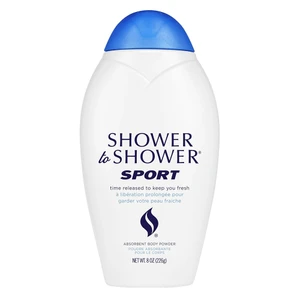 Shower to Shower Sport Absorbent Body Powder for Men and Women 8Oz (226g)