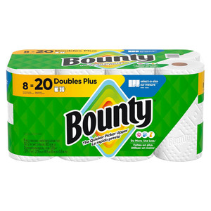 Bounty Paper Towels Select-A-Size Double Plus White 8Ea