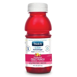 Thick It Clear Advantage Mildly Thick Fruit Punch for Easier Swallowing 8Oz (237ml), Pack of 24