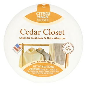 Citrus Magic Cedar Closet Solid Air Freshener and Odor Absorber 8Oz (226g), Pack of 6