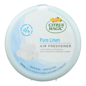 Citrus Magic Solid Air Freshener Pure Linen for Odor Elimination 8Oz (226g), Pack of 6