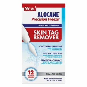 Alocane Precision Freeze Skin Tag Remover with 12 Precision Tip Applicators 2.7Oz (80ml)