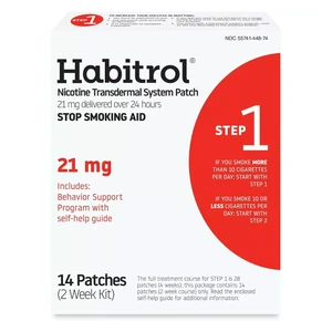 Habitrol Nicotine 21mg Transdermal System Patches Step 1 for Smoking Cessation Support 28Ea