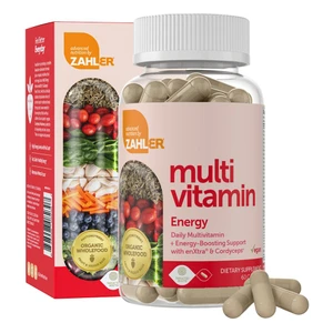 Zahler Multivitamin Herbal Blend enXtra Organic Cordyceps Supplement Capsules Support Boosting Energy Levels 60Ea