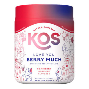 KOS Love You Berry Much Energizing Red Juice Blend Powder Goji Berry Popsicle Flavored Supports Energy and Digestion 8.78Oz (249g)