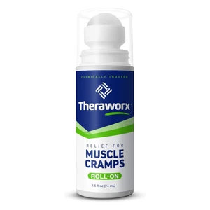 Theraworx Muscle Cramps Relief Roll On with Magnesium Sulfate Helps Relieve Muscle Soreness 2.5Oz (74ml)