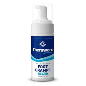 Theraworx Relief for Foot Cramps Foam Quickly Absorsbs Fast Relief Muscle Cramps 3.4Oz (101ml)