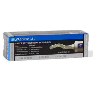 Medline SilvaSorb Silver Antimicrobial Wound Gel for for Wound Moisture Management 1.5Oz (44.4ml)