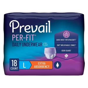 Prevail Per Fit Womens Daily Underwear Large 18Ea
