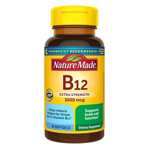 Nature Made Vitamin B-12 Extra Strength 3000 Mcg Supports Brain Cell Function Softgels 60Ea