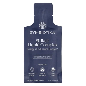 Cymbiotika Shilajit Liquid Complex Hazelnut Cacao Liquid Packets Support Muscle and Brain Health 0.3Oz (10ml) 26Ea