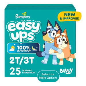 Pampers Easy Ups Bluey Potty Training Underwear Boys Size 2T to 3T 25Ea, Pack of 3