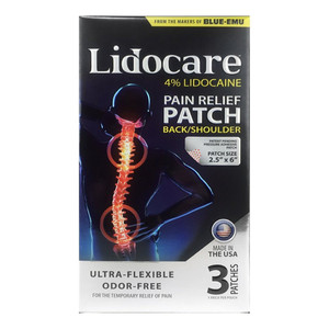 Blue Emu Lidocare Pain Relief Patch Back and Shoulder Targeted Relief 3Ea