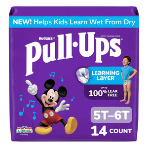 Pull-Ups Boys Potty Training Pants with Learning Layer Size 5T-6T 14Ea