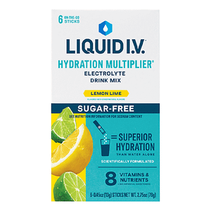 Liquid I V Hydration Multiplier Electrolyte Drink Mix Sticks Lemon Lime Flavor 0.45Oz (13g) 6Ea