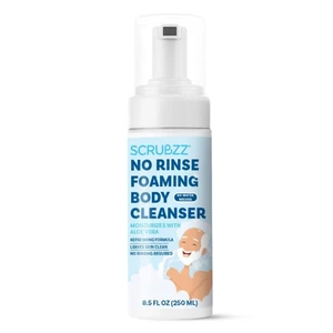 Scrubzz No Rinse Foaming Body Cleanser Moisturized with Aloevera Leaves Skin Clean 8.5Oz (250ml)