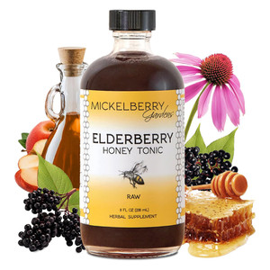 Mickelberry Gardens Elderberry Honey Tonic Herbal Supplement Support Immune Health 8Oz (236ml)