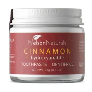 Nelson Naturals Cinnamon with Hydroxyapatite Fluoride Free Toothpaste for Clean and Fresh Smile 3.3Oz (93g)